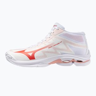 Кросівки волейбольні жіночі Mizuno Wave Lightning Pro Mid white/rose elegance/lava falls
