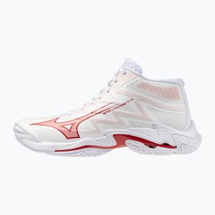 Кросівки волейбольні жіночі Mizuno Wave Lightning Elite Mid white/rose elegance/lava falls