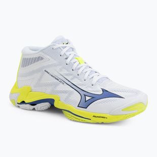 Кросівки волейбольні Mizuno Wave Lightning Elite Mid white/lighting yellow/dazzling blue