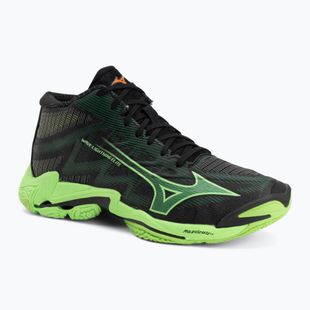Кросівки волейбольні Mizuno Wave Lightning Elite Mid black/glowing apple/mandarin orange