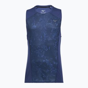 Футболка для бігу чоловіча Mizuno Active DryAeroFlow Graphic Tank Top estate blue