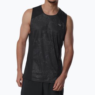 Футболка для бігу чоловіча Mizuno Active DryAeroFlow Graphic Tank Top black/gray