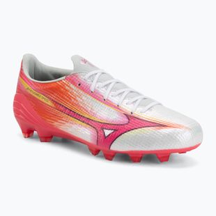 Кросівки футбольні Mizuno Alpha III Japan FG white/fuchsia purple