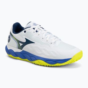 Кросівки тенісні чоловічі Mizuno Wave Enforce Court CC white/dazzling blue/ lightning