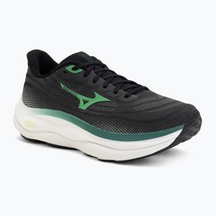Кросівки для бігу чоловічі Mizuno Wave Sky 9 black/goblin green/alpine green