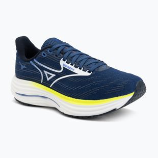 Кросівки для бігу чоловічі Mizuno Wave Rider 29 estate blue/white/lightning yellow