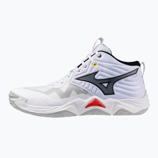 Кросівки волейбольні Mizuno Wave Momentum Elite Mid white/black/fiery red