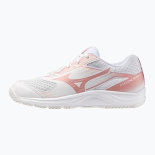 Кросівки волейбольні жіночі Mizuno Cyclone Speed 5 white/rose elegance/lava falls