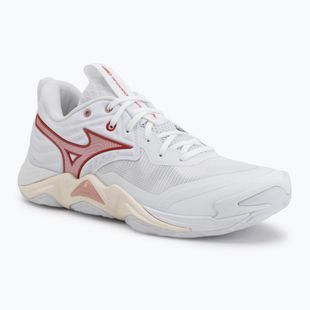 Кросівки волейбольні жіночі Mizuno Wave Momentum Elite white/rose elegance/lava falls