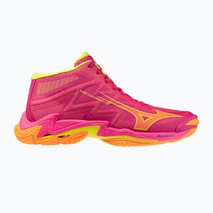 Кросівки волейбольні Mizuno Wave Lightning Elite Mid pink tetra/fortune yellow/light