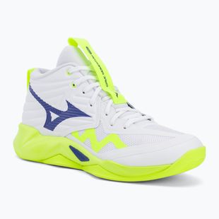 Кросівки волейбольні Mizuno Wave Momentum Pro Mid white/lightning yellow/dazzling blue