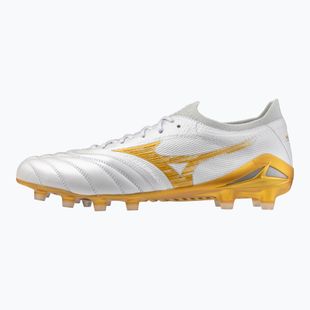 Кросівки футбольні Mizuno Morelia Neo IV Beta Japan FG white/mp gold/cool gray 3c