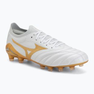 Кросівки футбольні Mizuno Morelia Neo IV Beta Japan FG white/mp gold/cool gray 3c