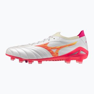 Кросівки футбольні Mizuno Morelia Neo IV Beta Japan FG white/pink tetra/fuchsia purple