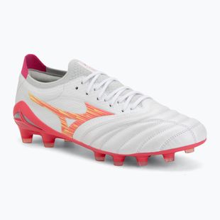 Кросівки футбольні Mizuno Morelia Neo IV Beta Japan FG white/pink tetra/fuchsia purple