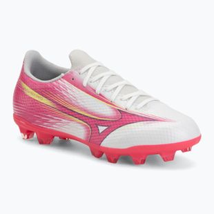 Кросівки футбольні дитячі Mizuno Alfa III Select Jr FG white/fuchsia purple