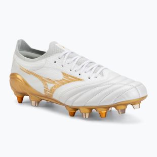 Кросівки футбольні Mizuno Morelia Neo IV Beta Elite Mix white/mp gold/cool gray 3c