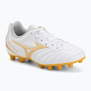 Кросівки футбольні дитячі Mizuno Monarcida Neo III Select FG white/mp gold