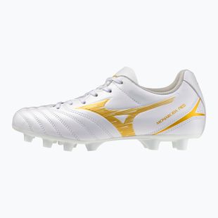 Кросівки футбольні дитячі Mizuno Monarcida Neo III Select FG white/mp gold
