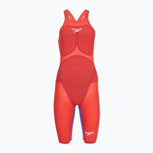 Купальник суцільний жіночий Speedo Fastskin LZR Pure Valor 2.0 Openback Kneeskin flame red/cobalt pop