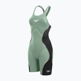Купальник стартовий жіночий Speedo Fastskin LZR Pure Intent 2.0 Openback Kneeskin country green/black/tridescent