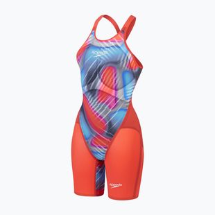 Купальник суцільний жіночий Speedo Fastskin LZR Pure Valor 2.0 Openback Kneeskin flame red/picton blue