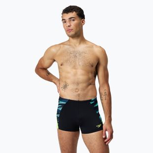 Боксерки для плавання чоловічі Speedo Endurance+ MAX Splice Aquashort black/hyper yellow