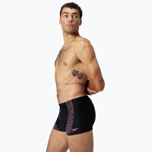 Плавки чоловічі Speedo Duo Logo Print Aquashort black/coral sands/neon violet