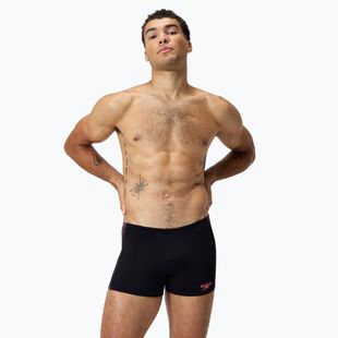 Боксерки для плавання чоловічі Speedo Tech Panel Aquashort black/coral sands