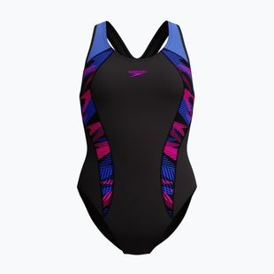 Купальник суцільний жіночий Speedo Placement Laneback zoom boom placement/speedo black