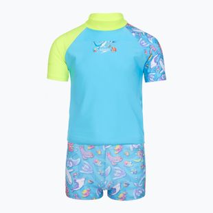 Чоловічий двокомпонентний купальний костюм Speedo Learn To Swim Digital Rash Top Set turkish sea