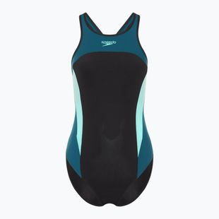 Купальник суцільний жіночий Speedo High Neck Splice Cross Back dark teal