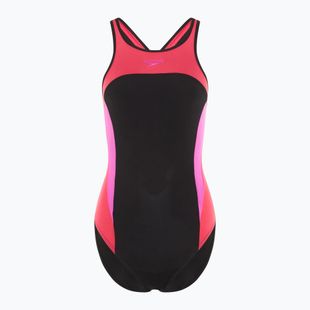 Купальник суцільний жіночий Speedo High Neck Splice Cross Back raspberry fill