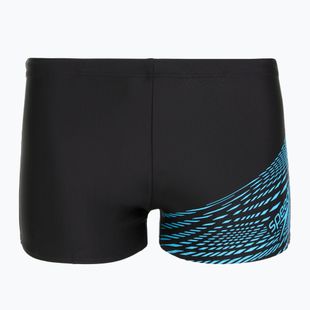 Боксерки для плавання чоловічі Speedo Medley Logo Aquashort black/picton blue