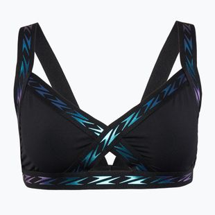 Верхня частина купальника Speedo Solid Logo Elastic Cross Front Top anthracite