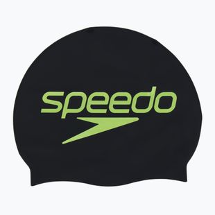 Шапочка для плавання Speedo Printed Silicone black stacked logo