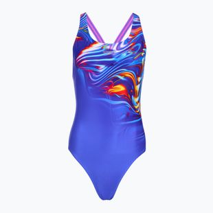 Купальник суцільний жіночий Speedo Placement Digital Powerback molten blend/cobalt pop