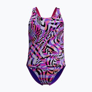 Купальник суцільний дитячий Speedo Digital Allover Leaderback flare pink