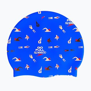 Шапочка для плавання Speedo Printed Silicone speedo blue go full speedo swimmers