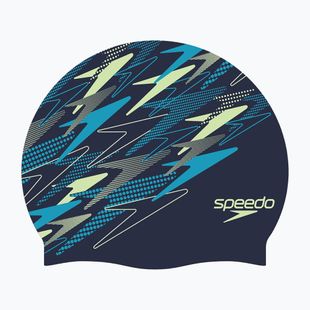 Шапочка для плавання Speedo Printed Silicone peacoat/pale clover/mayan blue