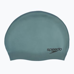 Шапочка для плавання Speedo Plain Moulded Silicone iridescent storm green