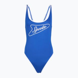 Купальник суцільний жіночий Speedo Solid Bound Scoop turkish sea/bright white