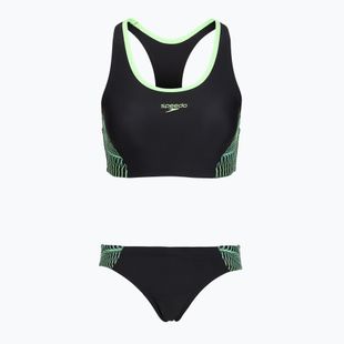 Купальник роздільний жіночий Speedo Placement Raceback 2pc anthracite/clover