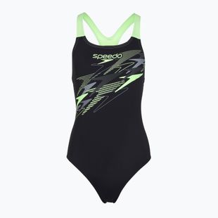 Купальник суцільний жіночий Speedo Medley Logo Medalist anthracite/clover