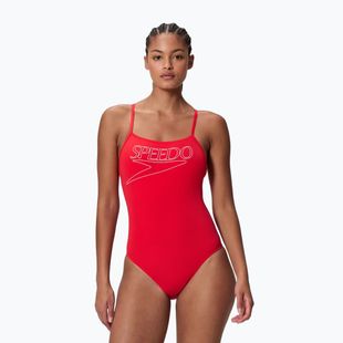 Купальник суцільний жіночий Speedo Endurance+ Logo Thin Strap high risk red