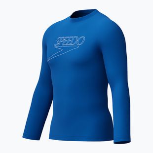 Лонгслів для плавання чоловічий Speedo Endurance+ Logo Rash Guard turkish sea