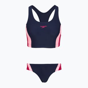 Купальник суцільний жіночий Speedo Colourblock Splice 2.0 peacoat/pink