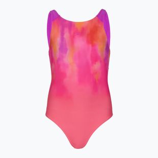 Дитячий цільний купальник Speedo Print Pulseback рожевий/неоновий фіолетовий