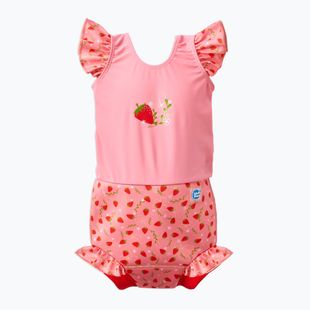 Купальник суцільний дитячий з підгузком Splash About Happy Nappy Frills strawberry field