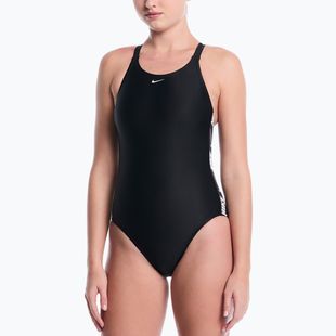 Купальник суцільний жіночий Nike Logo Tape Fastback black